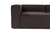 Modular sofa 3-seater with hocker forums dark brown