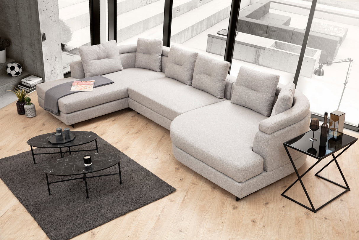 Corner sofa left padova light gray