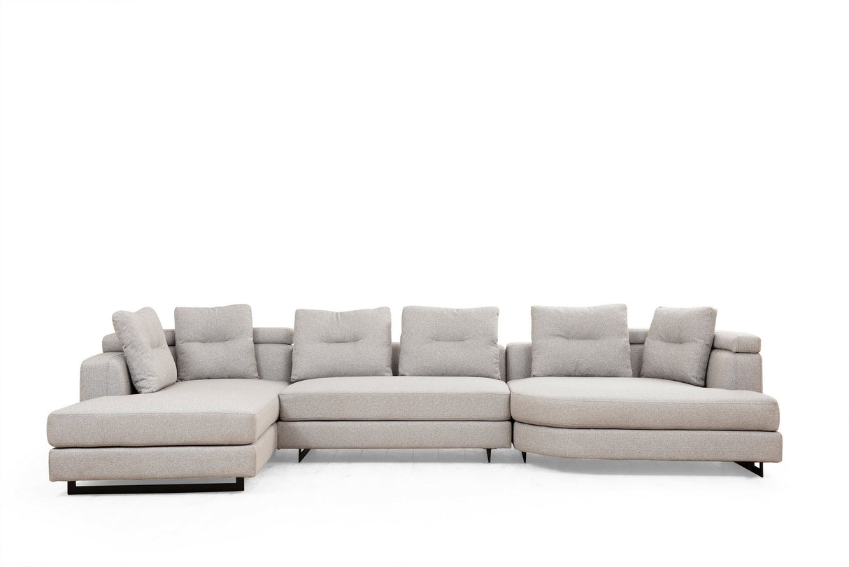 Corner sofa left padova light gray