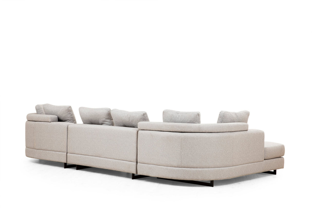 Corner sofa left padova light gray