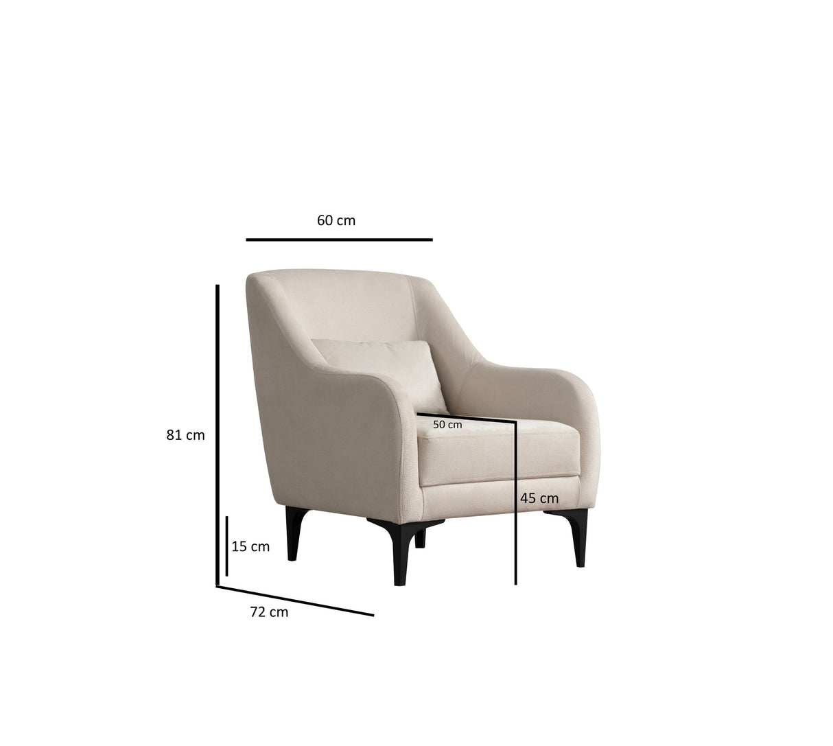 Armchair Astana ecru