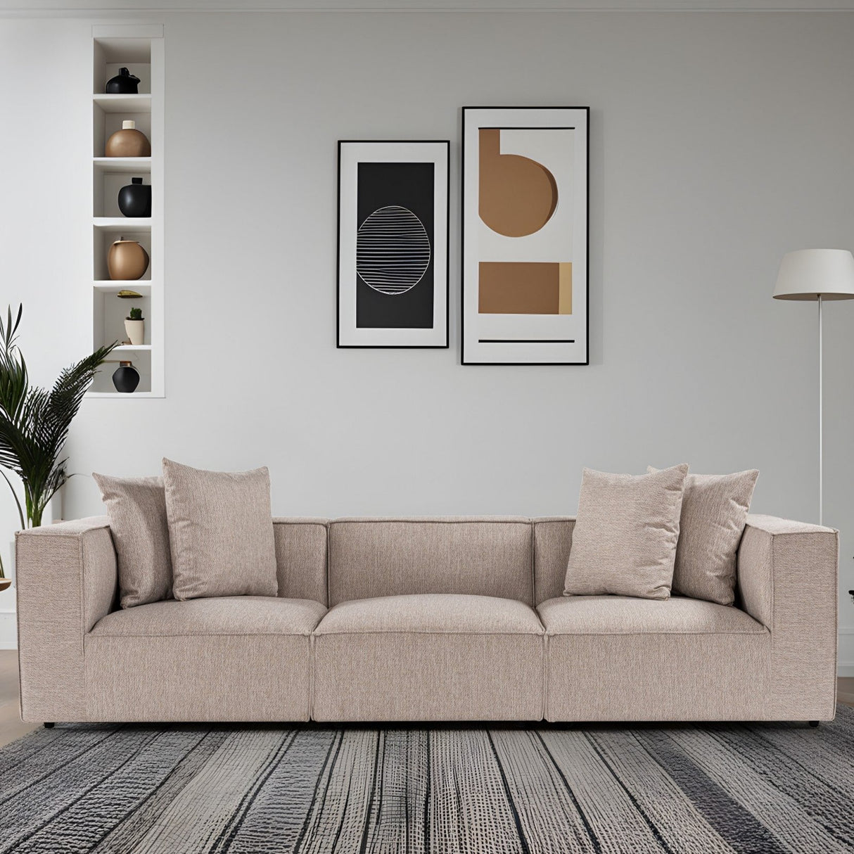 3-seater sofa sora sand beige