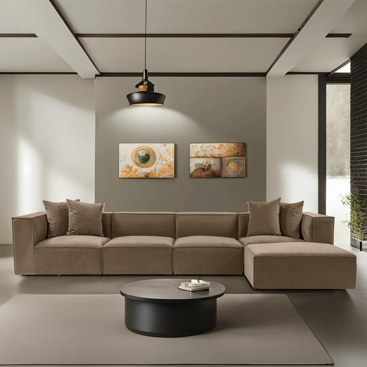 Corner sofa sora brown