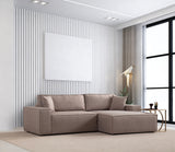 Corner sofa with sleep function on the right Pirlo Bruin