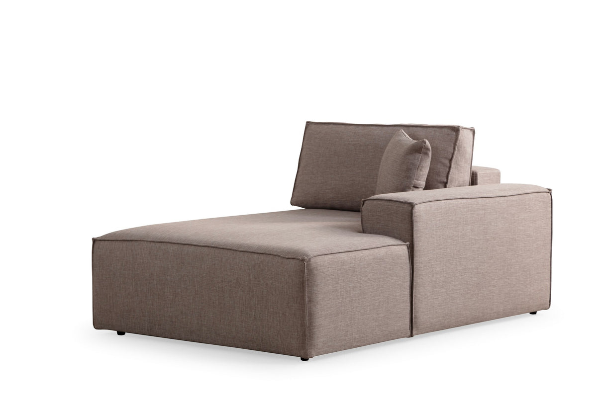 Corner sofa with sleep function on the right Pirlo Bruin