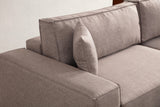 Corner sofa with sleep function on the right Pirlo Bruin