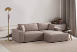 Corner sofa with sleep function on the right Pirlo Bruin