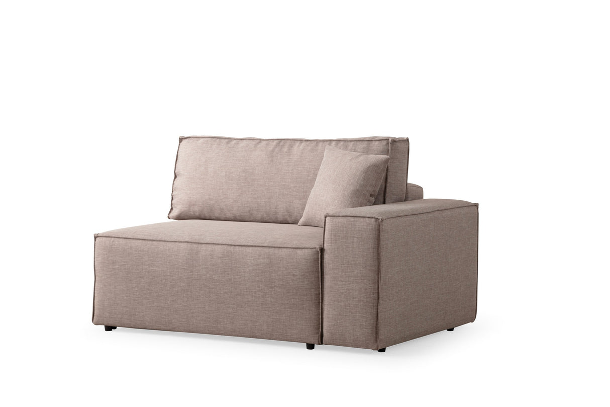 Corner sofa with sleeping function on the left Pirlo Bruin