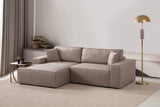 Corner sofa with sleeping function on the left Pirlo Bruin