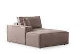 Corner sofa with sleeping function on the left Pirlo Bruin