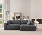 Corner sofa with sleeping function on the right Pirlo dark gray