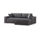 Corner sofa with sleeping function on the right Pirlo dark gray