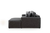 Corner sofa with sleeping function on the right Pirlo dark gray