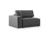 Corner sofa with sleeping function on the right Pirlo dark gray