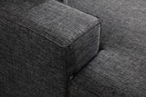 Corner sofa with sleeping function on the left pirlo dark gray