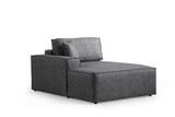 Corner sofa with sleeping function on the left pirlo dark gray