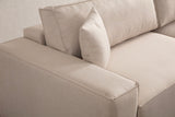 Corner sofa with sleeping function on the right Pirlo ecru