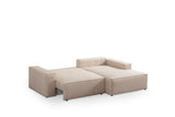 Corner sofa with sleeping function on the right Pirlo ecru