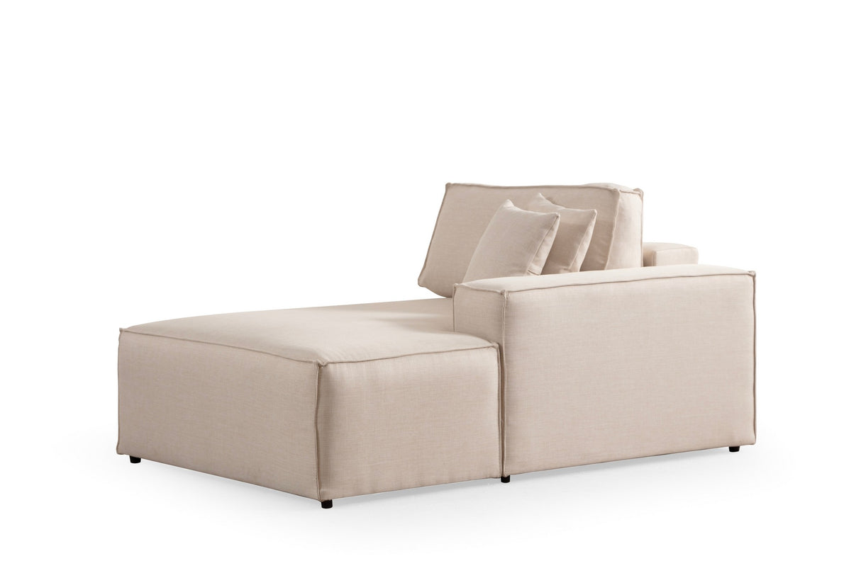 Corner sofa with sleeping function on the right Pirlo ecru