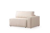 Corner sofa with sleeping function on the left Pirlo ecru