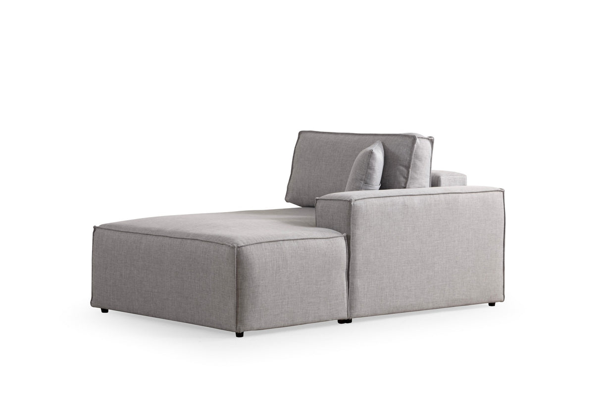 Corner sofa with sleeping function on the right Pirlo Light Gray