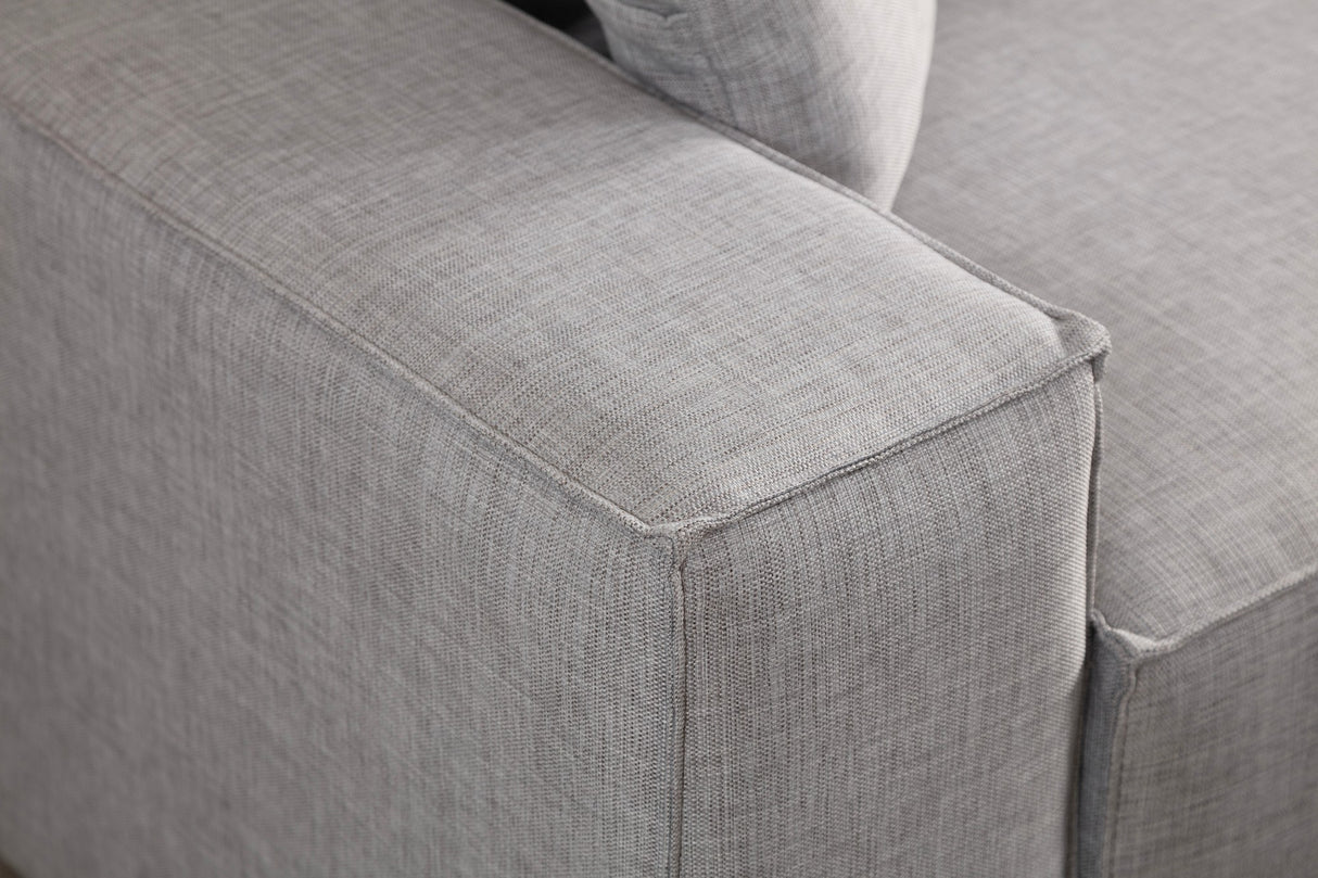 Corner sofa with sleeping function on the right Pirlo Light Gray