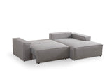 Corner sofa with sleeping function on the right Pirlo Light Gray