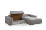 Corner sofa with sleeping function on the right Pirlo Light Gray