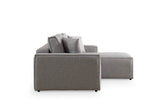 Corner sofa with sleeping function on the right Pirlo Light Gray