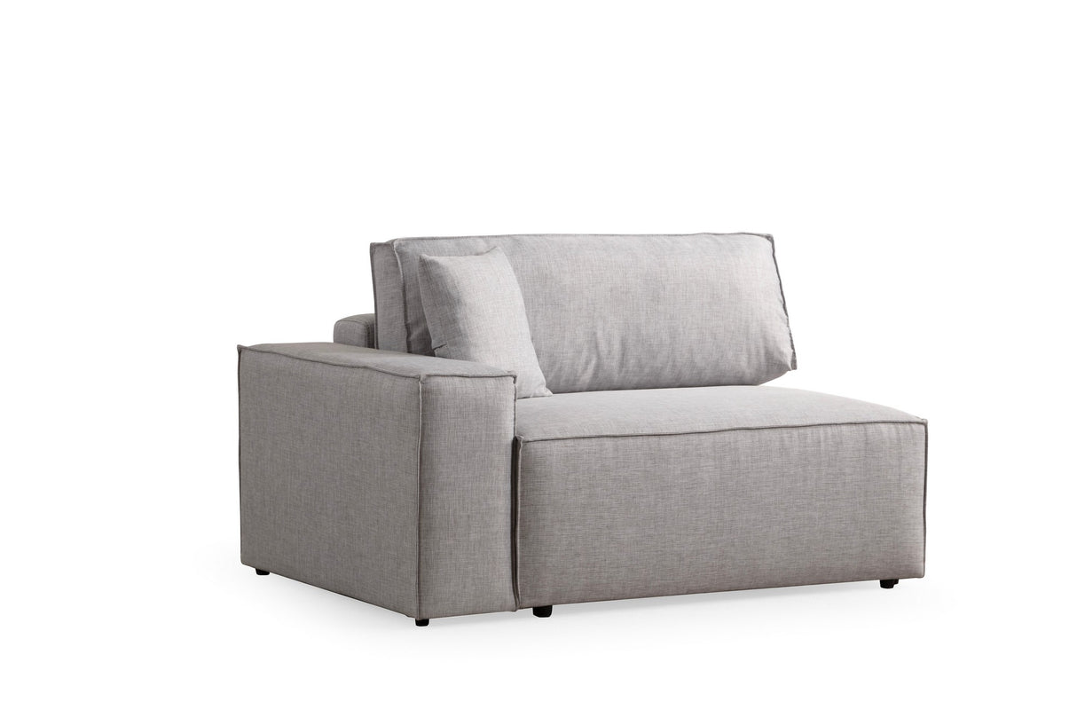 Corner sofa with sleeping function on the right Pirlo Light Gray