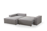 Corner sofa with sleeping function on the left Pirlo light gray