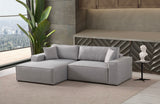 Corner sofa with sleeping function on the left Pirlo light gray