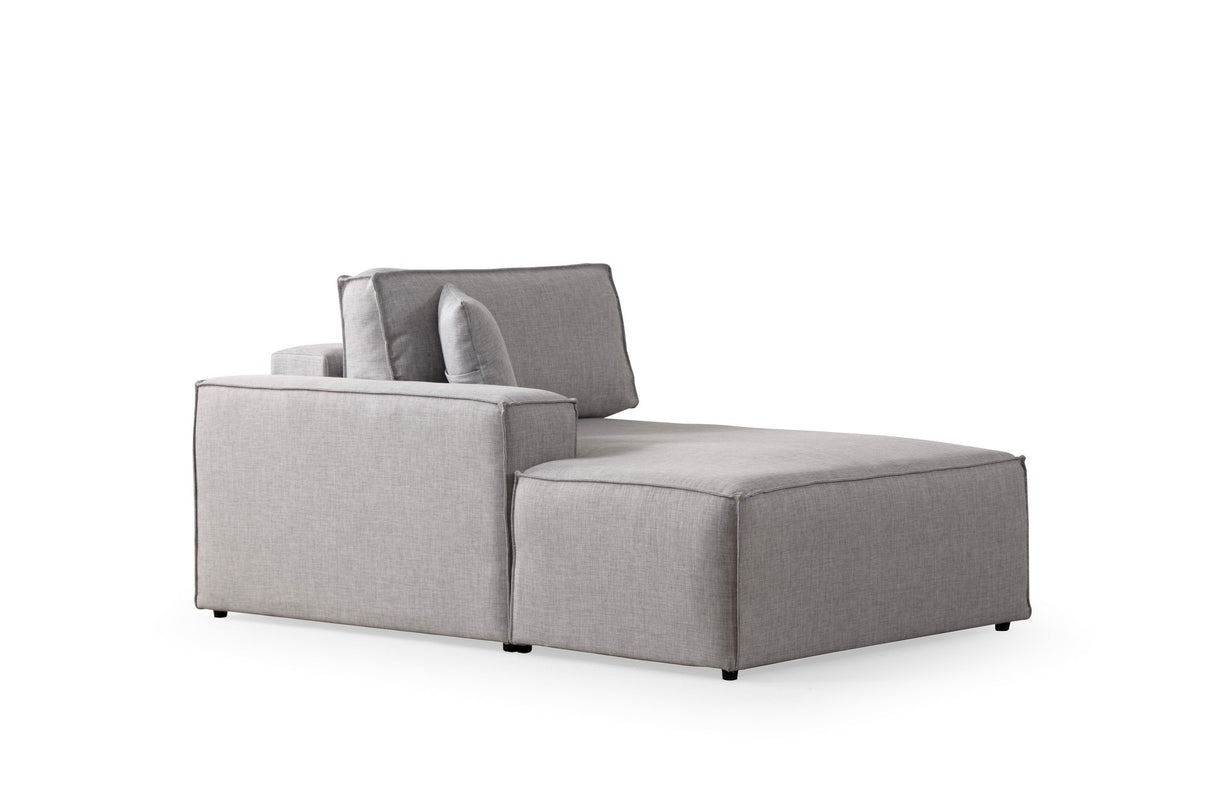 Corner sofa with sleeping function on the left Pirlo light gray