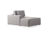 Corner sofa with sleeping function on the left Pirlo light gray