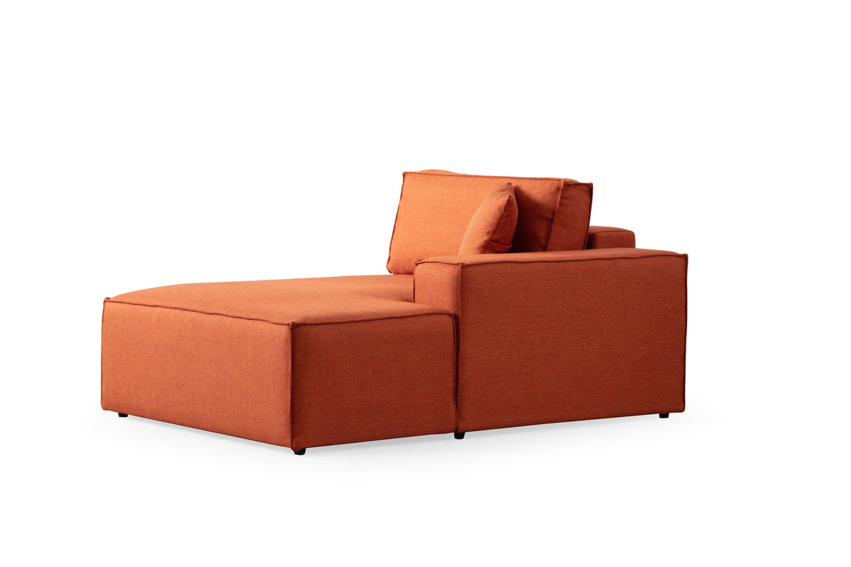 Corner sofa with sleep function on the right Pirlo Orange