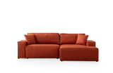 Corner sofa with sleep function on the right Pirlo Orange