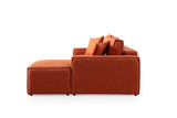 Corner sofa with sleep function on the right Pirlo Orange