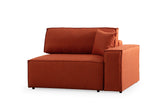 Corner sofa with sleeping function on the left Pirlo Orange