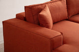 Corner sofa with sleeping function on the left Pirlo Orange