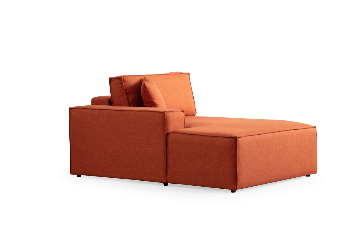 Corner sofa with sleeping function on the left Pirlo Orange