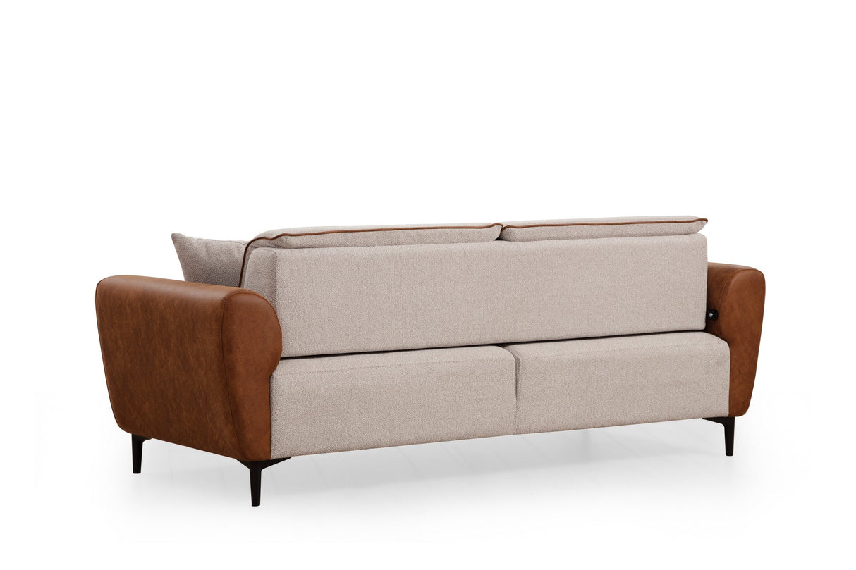 3-seater sofa bed Aren Beige Cinnamon