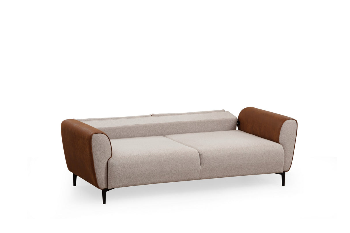 3-seater sofa bed Aren Beige Cinnamon