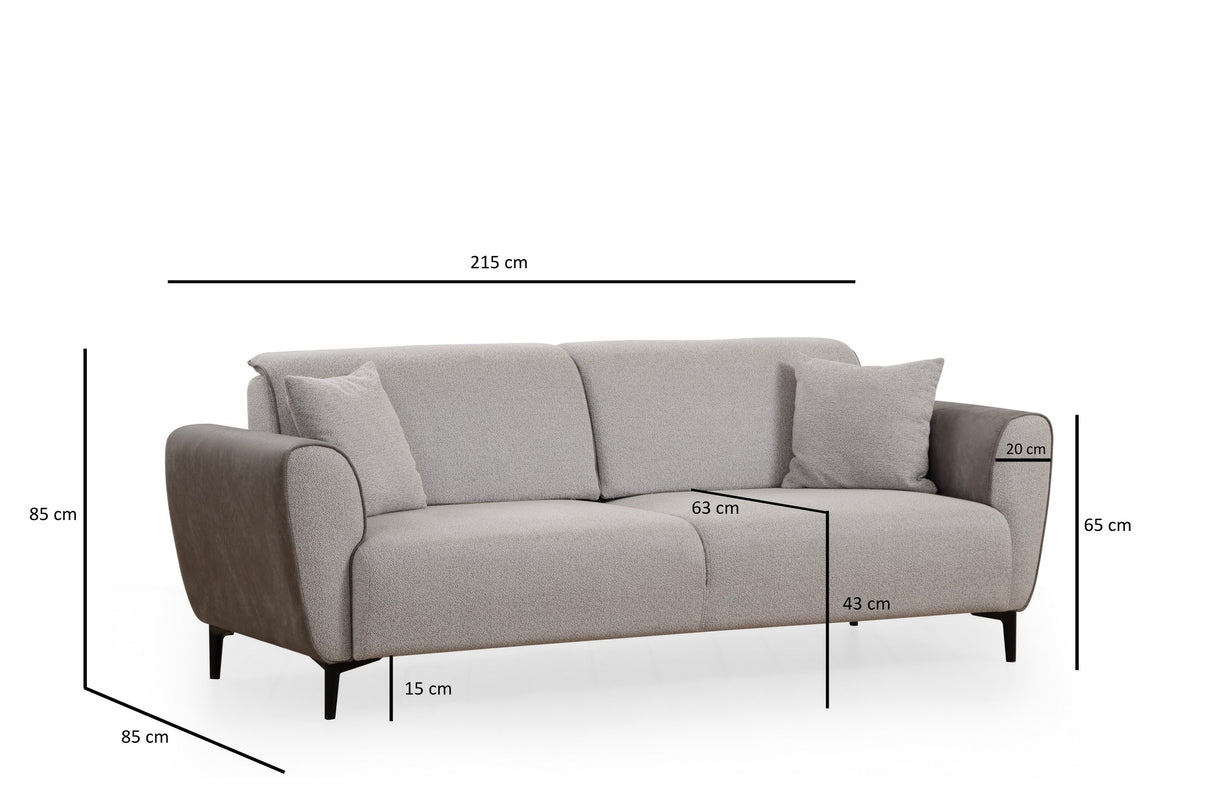 3-seater sofa bed Aren Gray