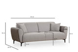 3-seater sofa bed Aren Gray