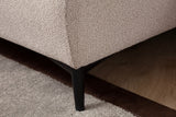 Corner sofa with sleeping function left ears beige cinnamon