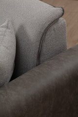 Corner sofa with sleeping function left ears gray