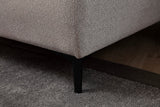 Corner sofa with sleeping function left ears gray