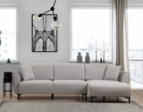 Corner sofa with sleeping function right ears gray