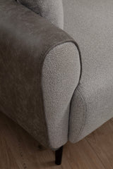 Corner sofa with sleeping function right ears gray