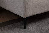 Corner sofa with sleeping function right ears gray